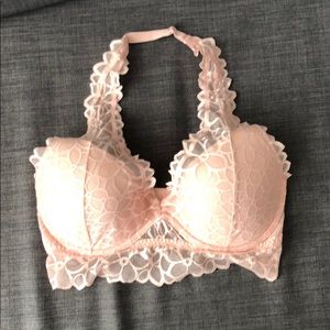 Light pink halter bralette